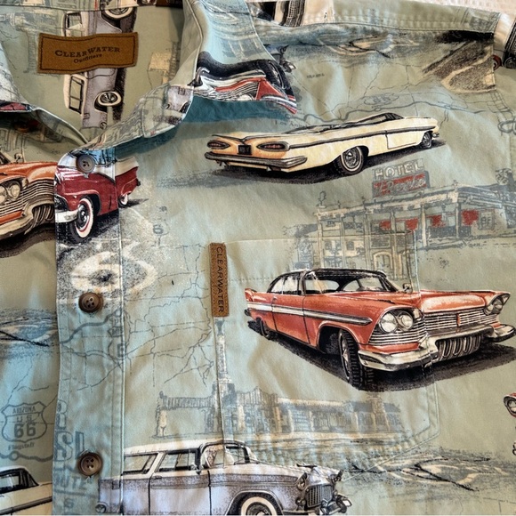 Clear Water Outfitters Classic car print shirt. - Picture 14 of 15